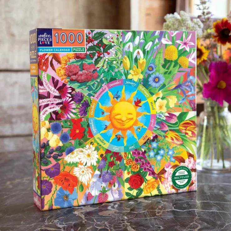 1000 Piece Puzzle, Flower Calendar