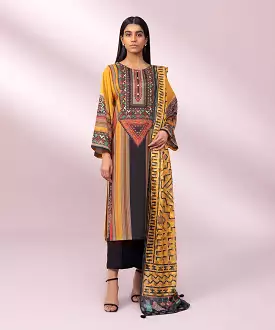 2 Piece - Printed Silk Suit