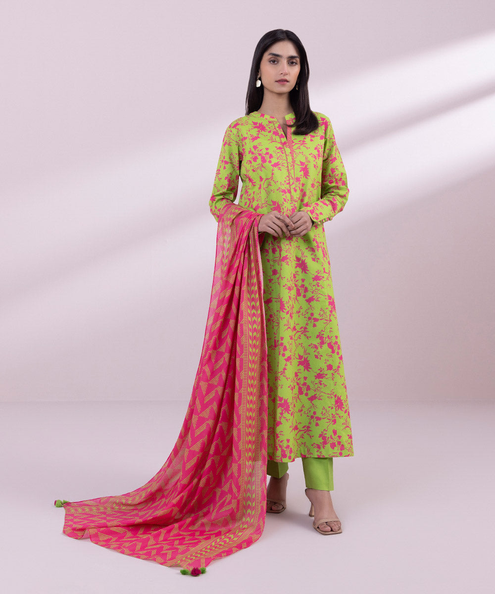 3 Piece - Printed Lawn Suit