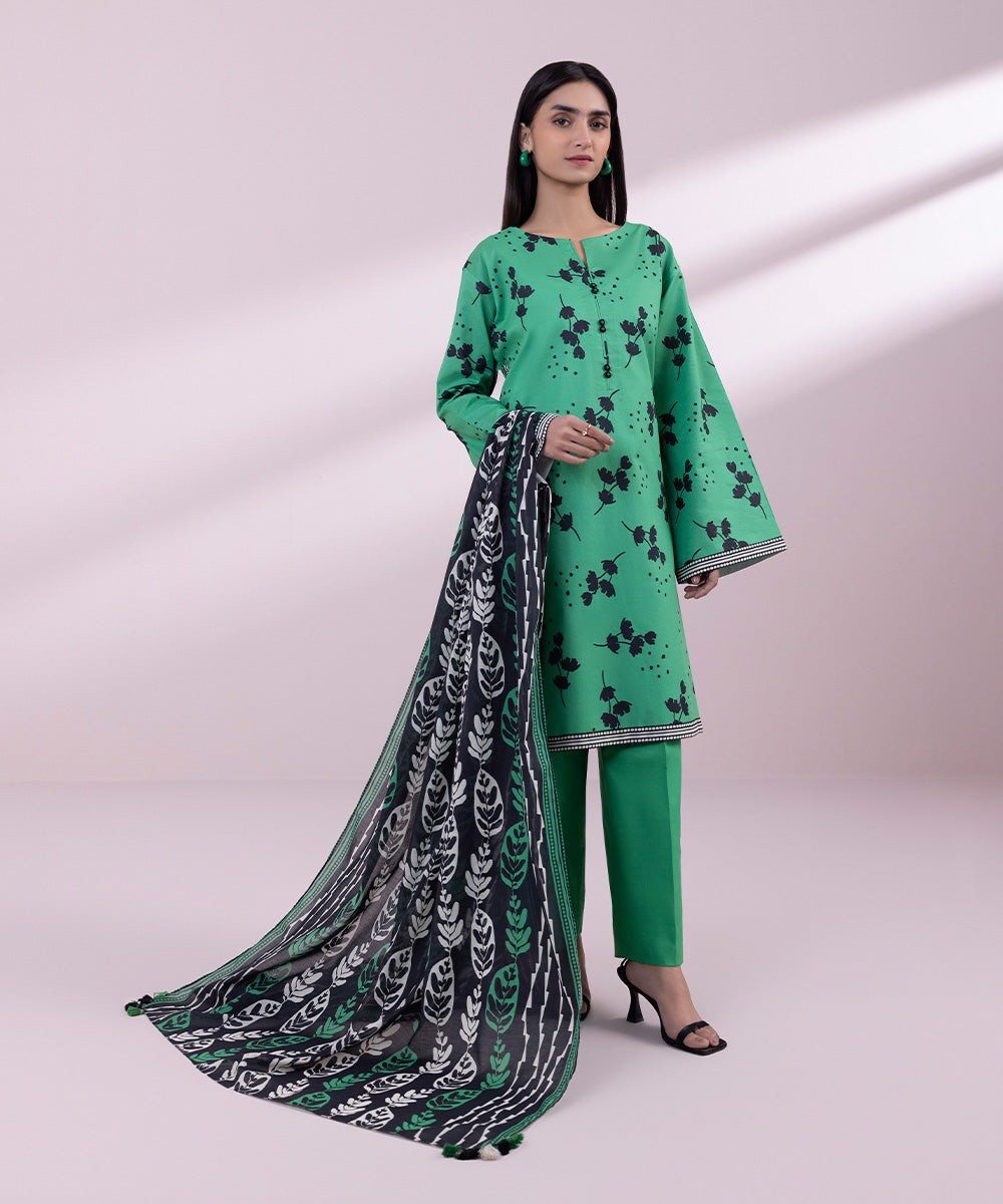 3 Piece - Printed Lawn Suit