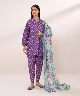 3 Piece - Printed Lawn Suit