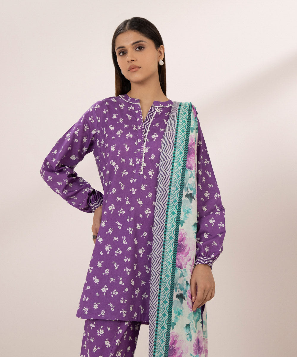 3 Piece - Printed Lawn Suit