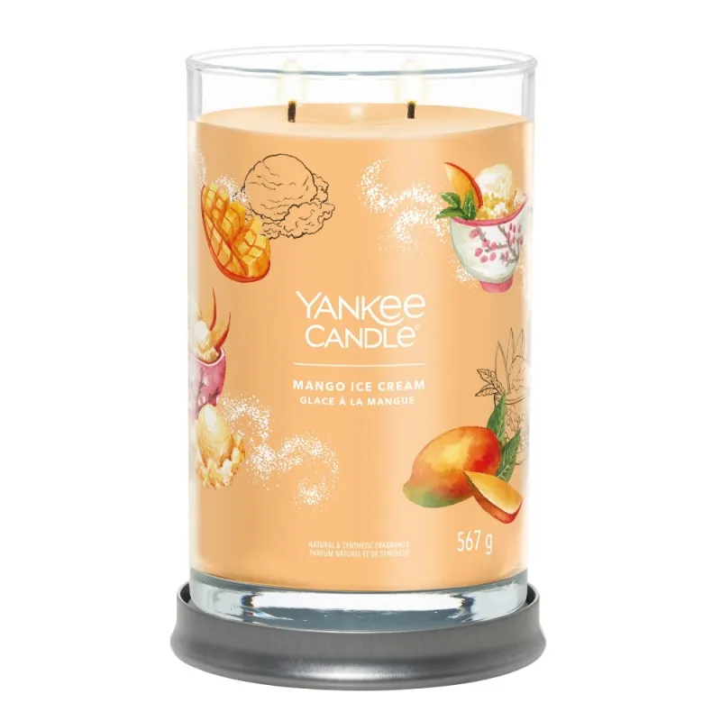 Candela profumata YANKEE CANDLE - Mango Ice Cream - tumbler Signature - Yankee Candle - Giare grandi - Candele profumate - Tempu