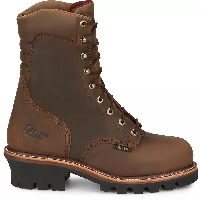 Chippewa Men's Super Dna 9 Steel Toe WP Lace Up Work Boot -Brown- 59407