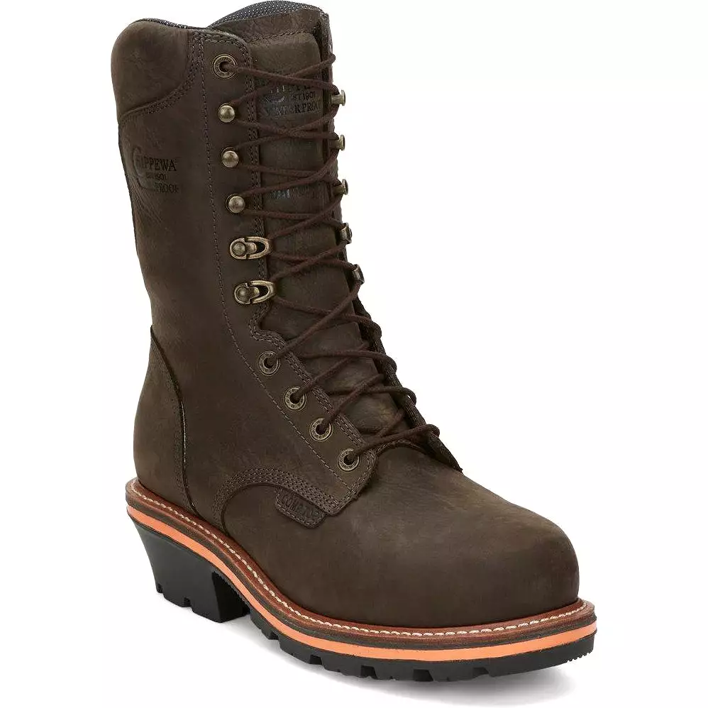 Chippewa Men's Thunderstruck 10 Nano Comp Toe Work Boot Brown- TH1031