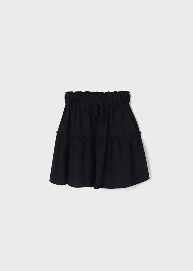 Crepe skirt for teen girl - Black