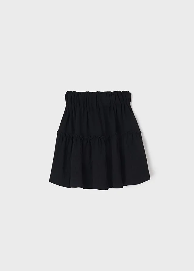 Crepe skirt for teen girl - Black