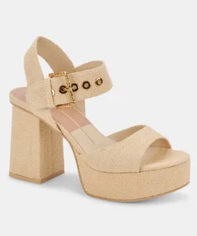 Dolce Vita Bobby Platform Sandal - Natural Raffia