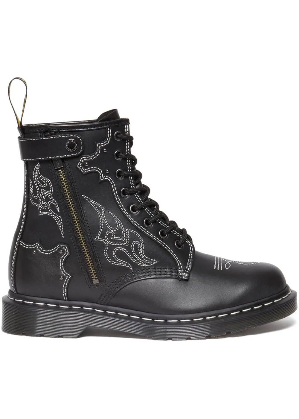 Dr. Martens 1460 Gothic Americana Wanama Leather Boots Black