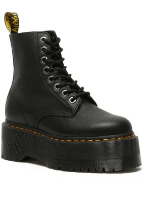 Dr. Martens 1460 Pascal Max Pisa Soft Leather Platform Boots Black