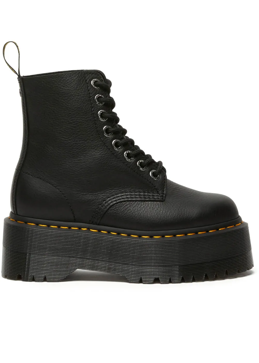 Dr. Martens 1460 Pascal Max Pisa Soft Leather Platform Boots Black