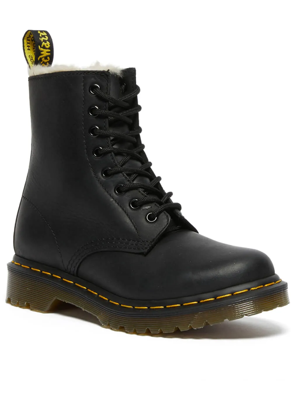 Dr. Martens 1460 Serena Lined Leather Boots Black