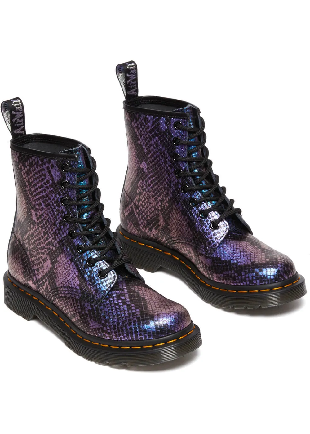 Dr. Martens 1460 Viper Snake Leather Boots Black Blue