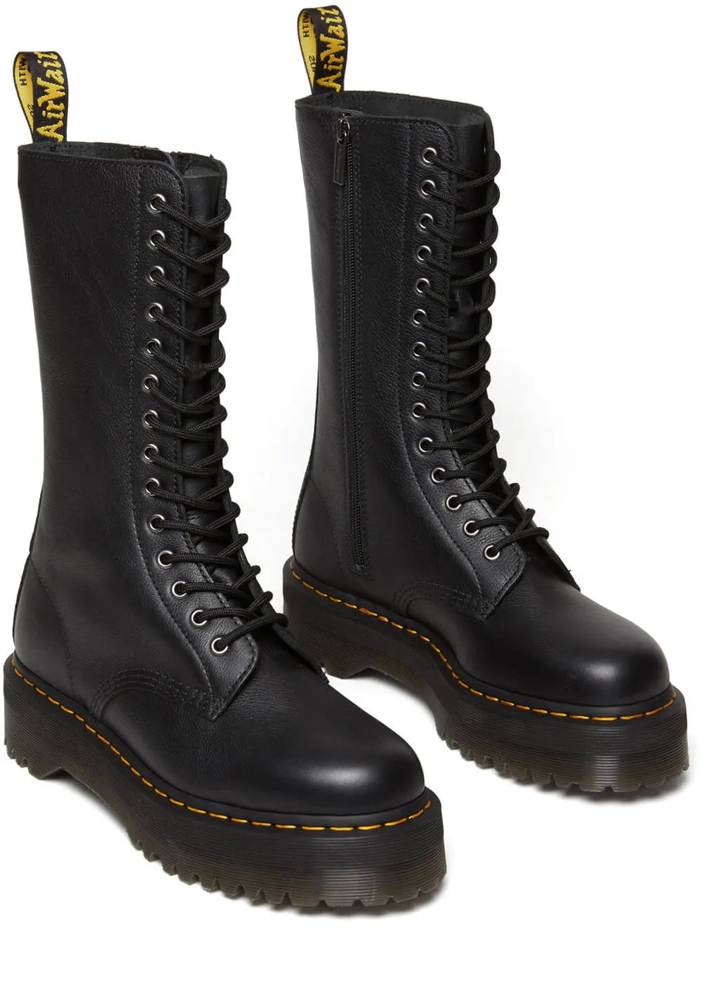 Dr. Martens 1B99 Quad Pisa Platform Leather Boots Black