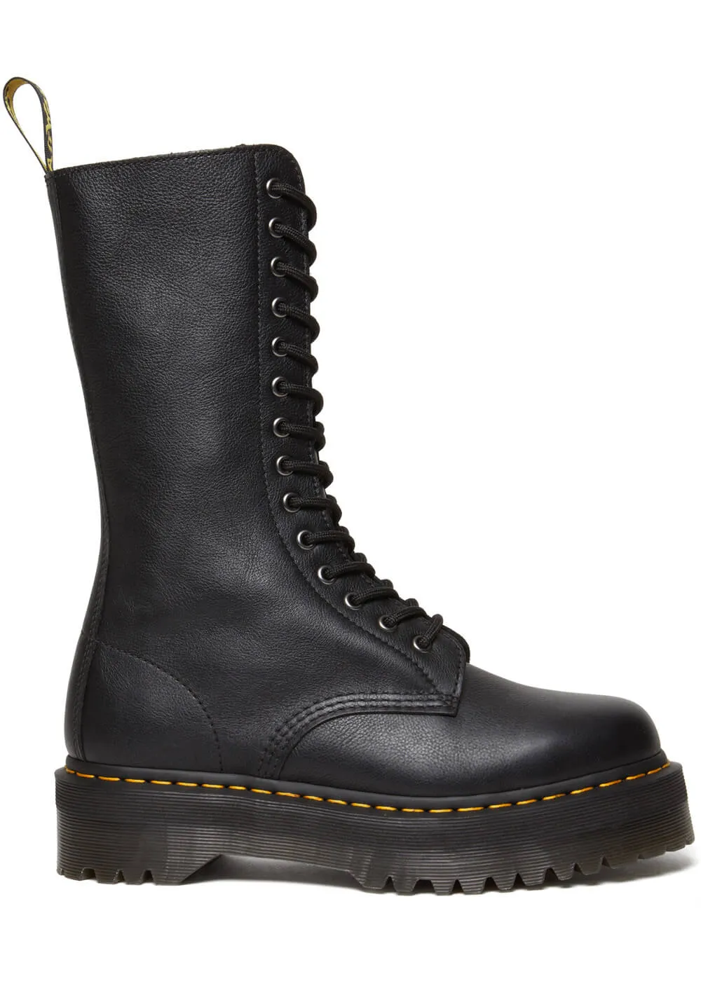 Dr. Martens 1B99 Quad Pisa Platform Leather Boots Black