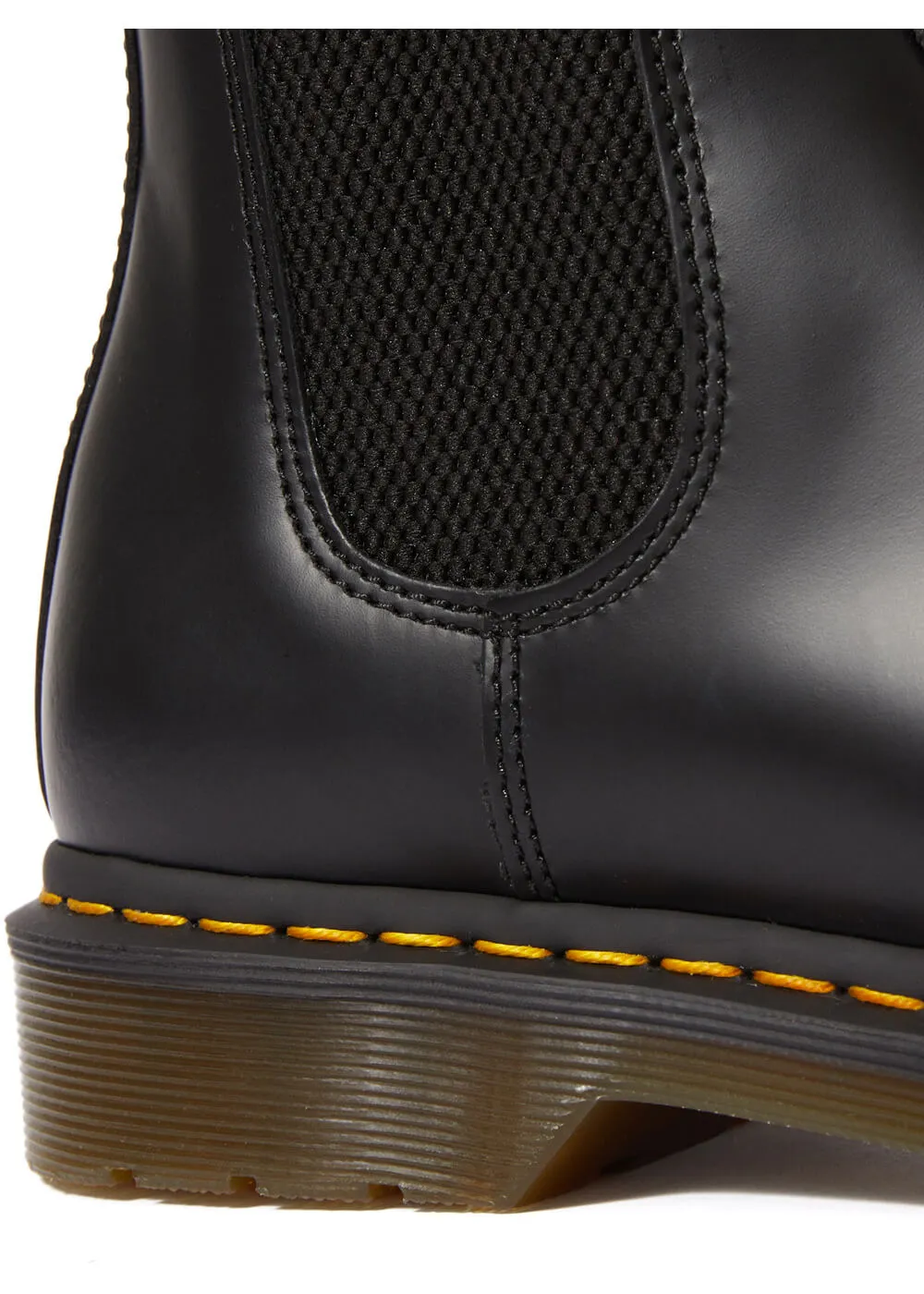 Dr. Martens 2976 Yellow Stitch Chelsea Smooth Boots Black