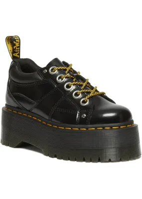 Dr. Martens 5i Quad Max Buttero Leather Platform Shoes Black