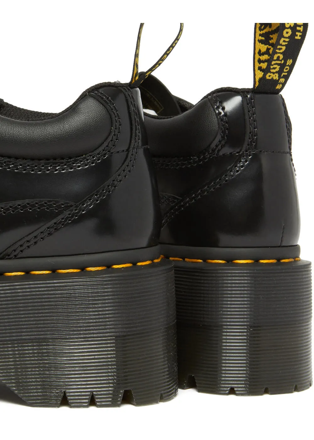 Dr. Martens 5i Quad Max Buttero Leather Platform Shoes Black