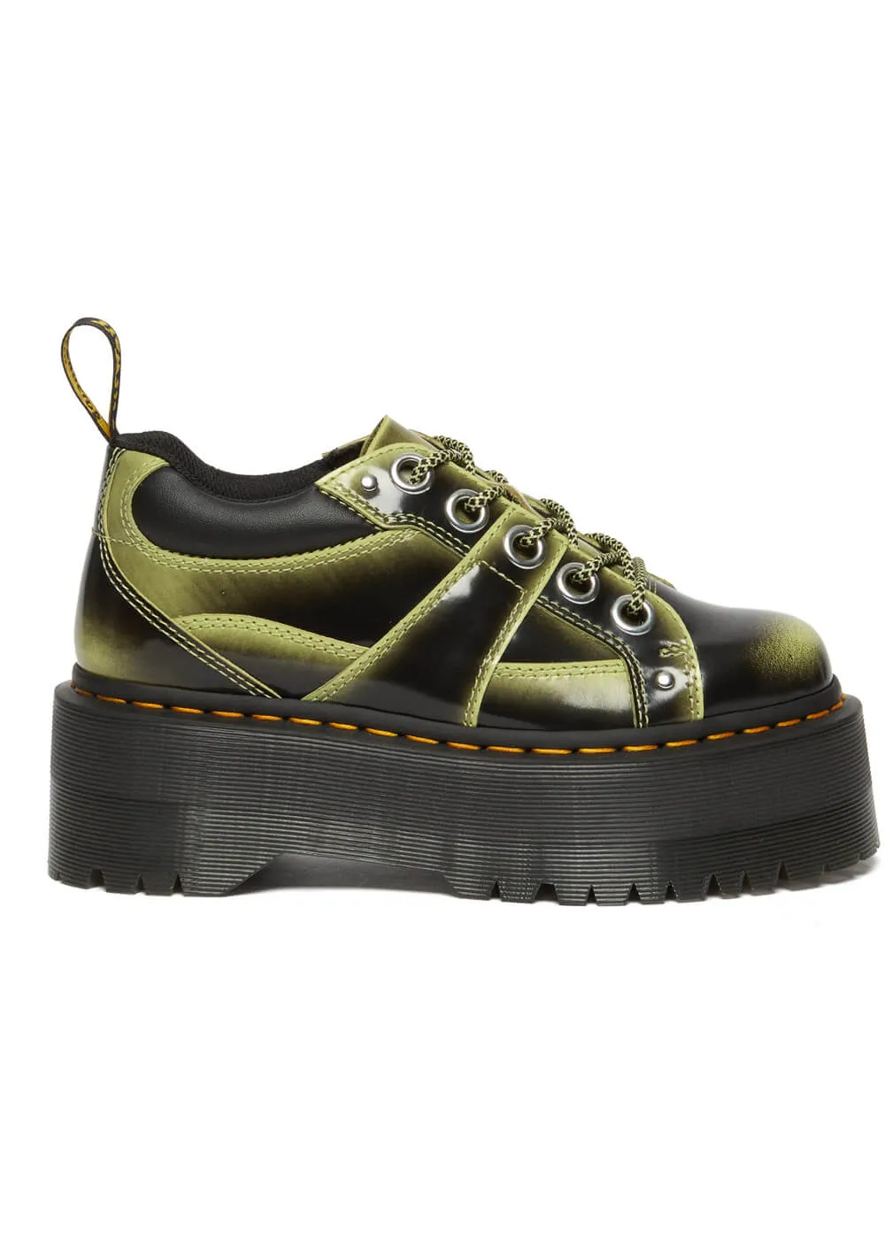 Dr. Martens 5i Quad Max Leather Platform Schuhe Lime Green