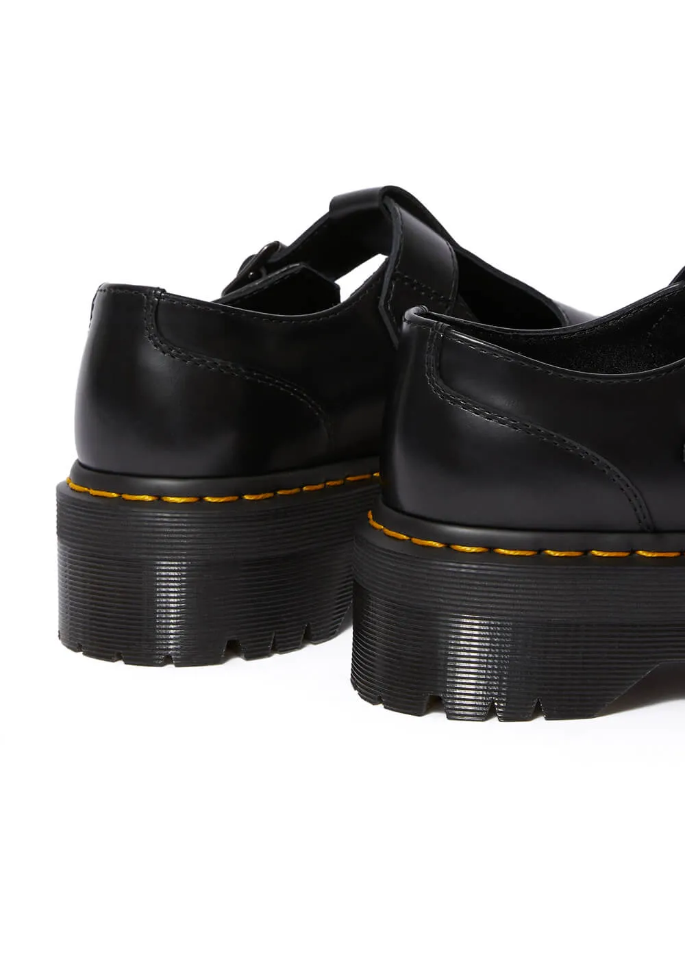 Dr. Martens Bethan Smooth Leather Platform Mary Jane Shoes Black