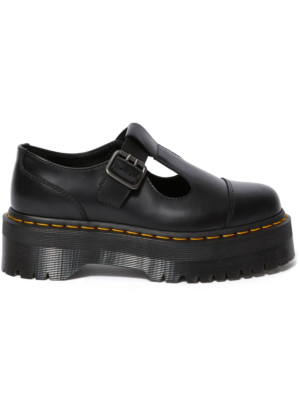 Dr. Martens Bethan Smooth Leather Platform Mary Jane Shoes Black