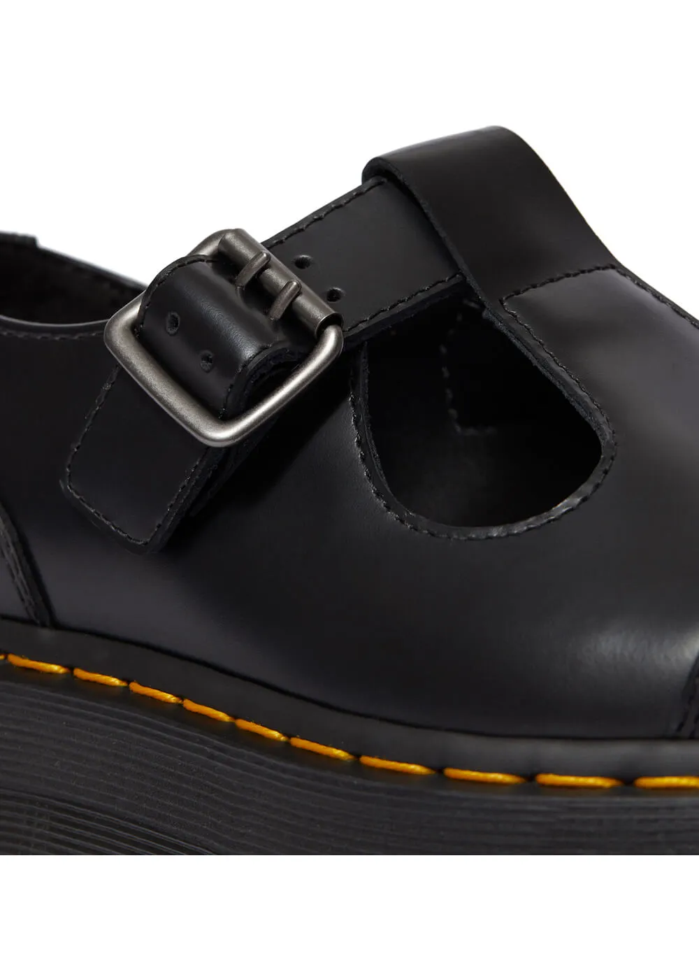 Dr. Martens Bethan Smooth Leather Platform Mary Jane Shoes Black