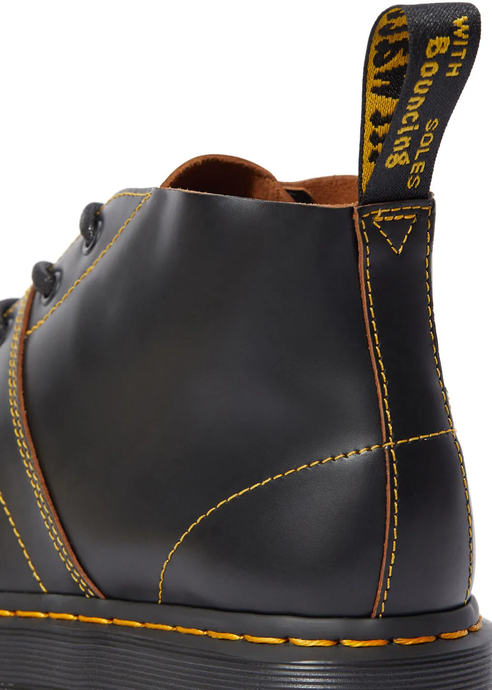 Dr. Martens Church Quad Platform Leather Boots Black