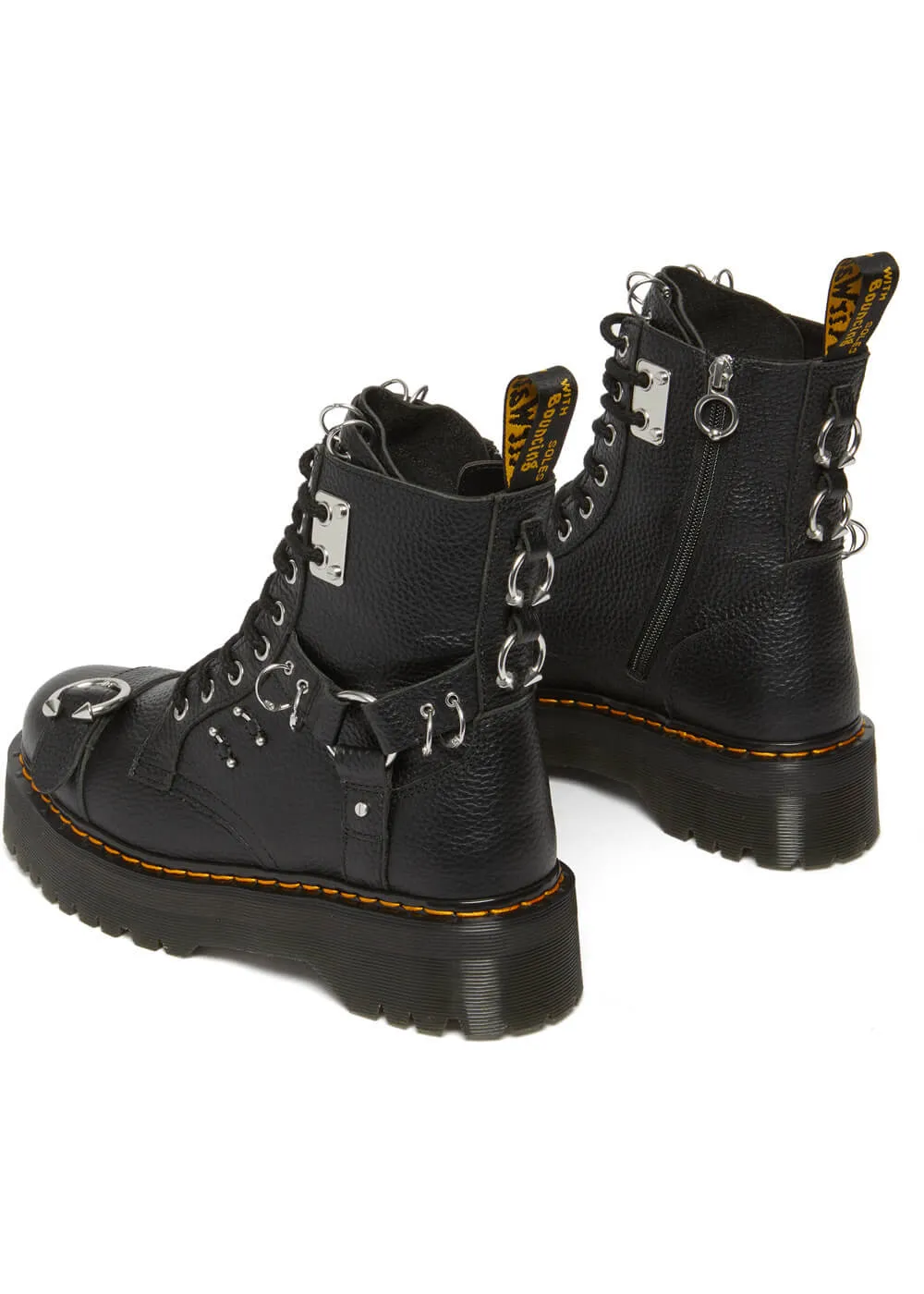 Dr. Martens Jadon Hardware Nappa Platform Leather Boots Black