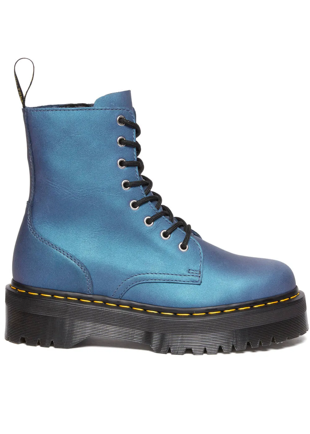 Dr. Martens Jadon Pull Up Shift Leather Boots Deep Blue