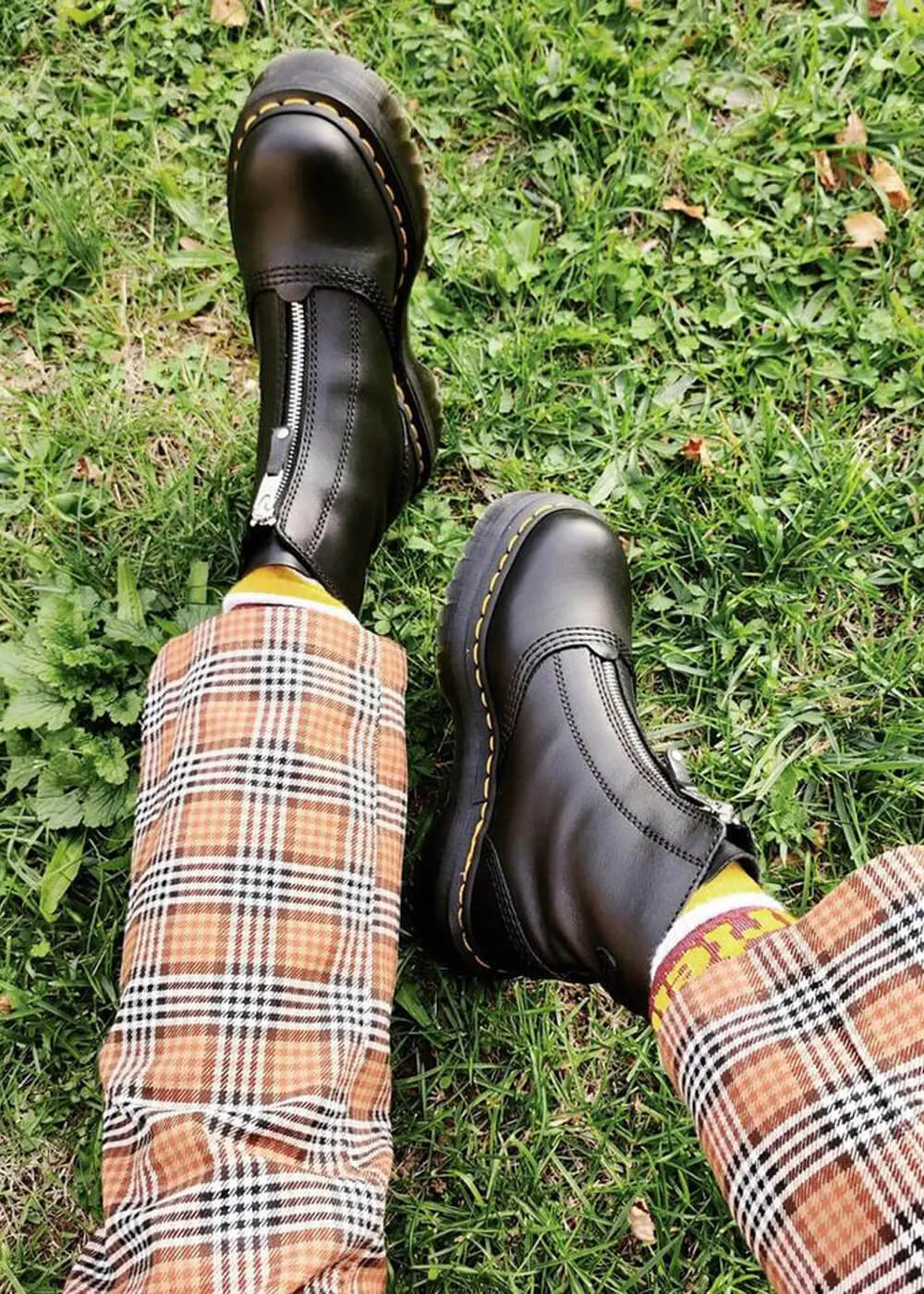 Dr. Martens Jetta Sendal Leather Platform Boots Black