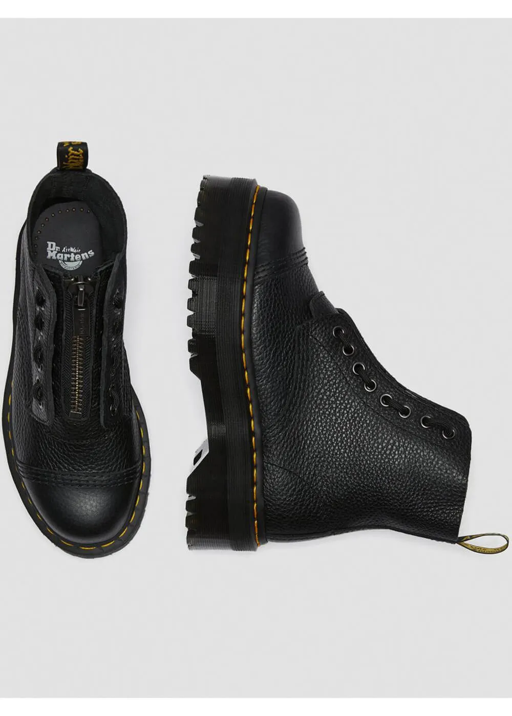 Dr. Martens Sinclair Nappa Leather Platform Boots Black