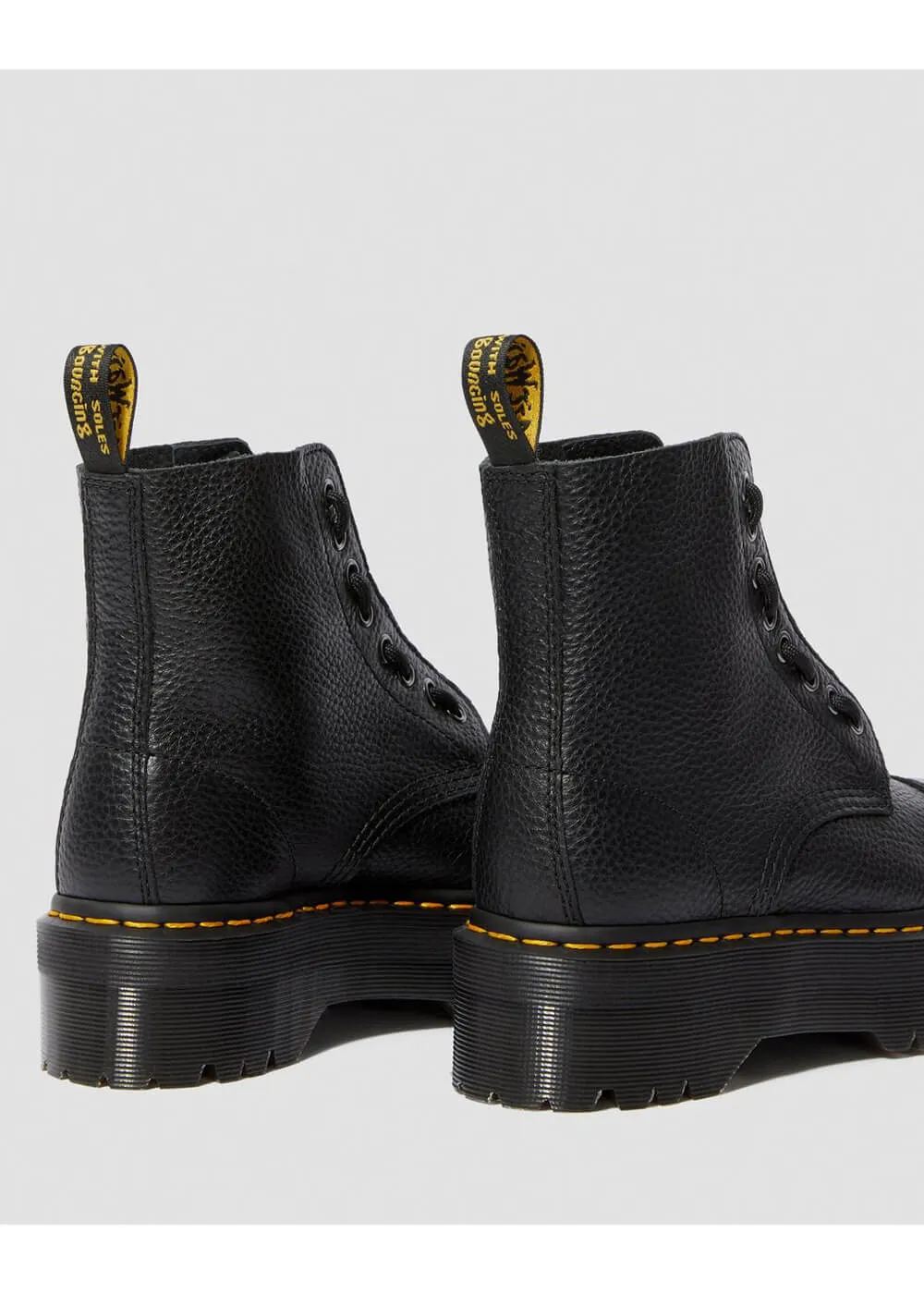 Dr. Martens Sinclair Nappa Leather Platform Boots Black