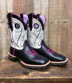 Durango Lady Rebel Western Boots - Raven Black/White