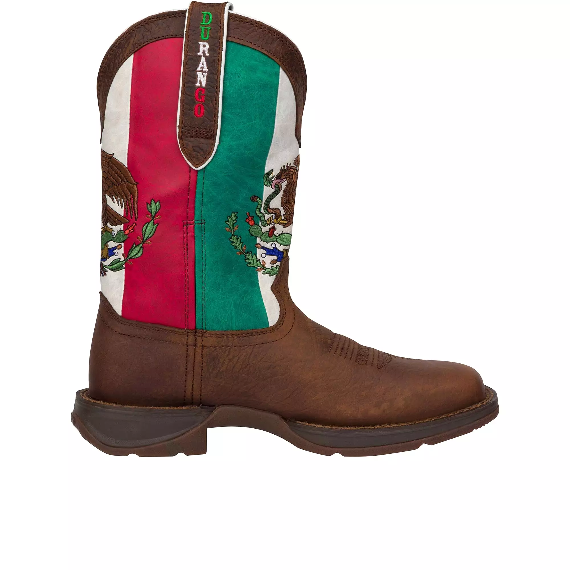 Durango Rebel Work Shift Soft Toe Sandy Brown Mexican Flag