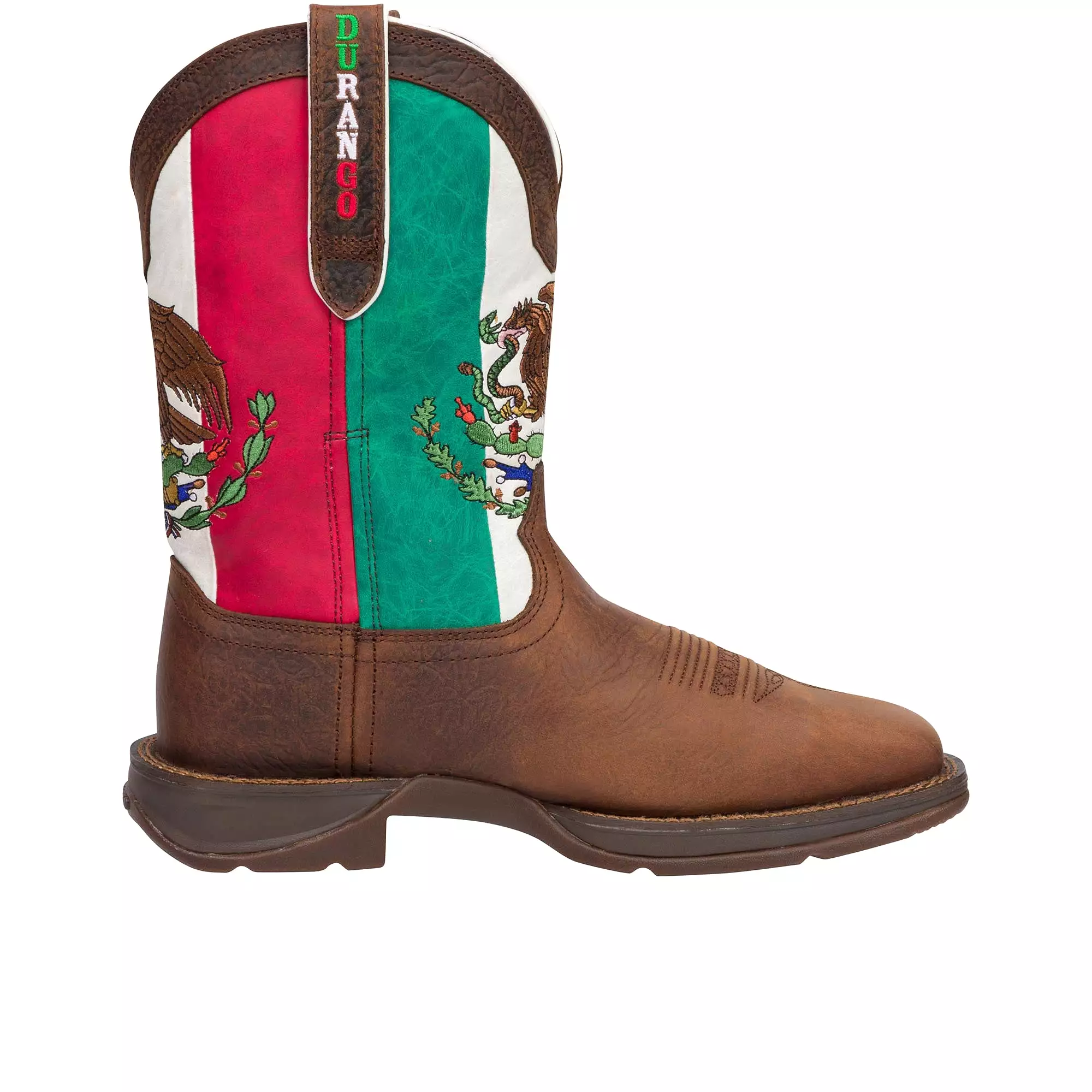 Durango Rebel Work Steel Toe Sandy Brown Mexico Flag