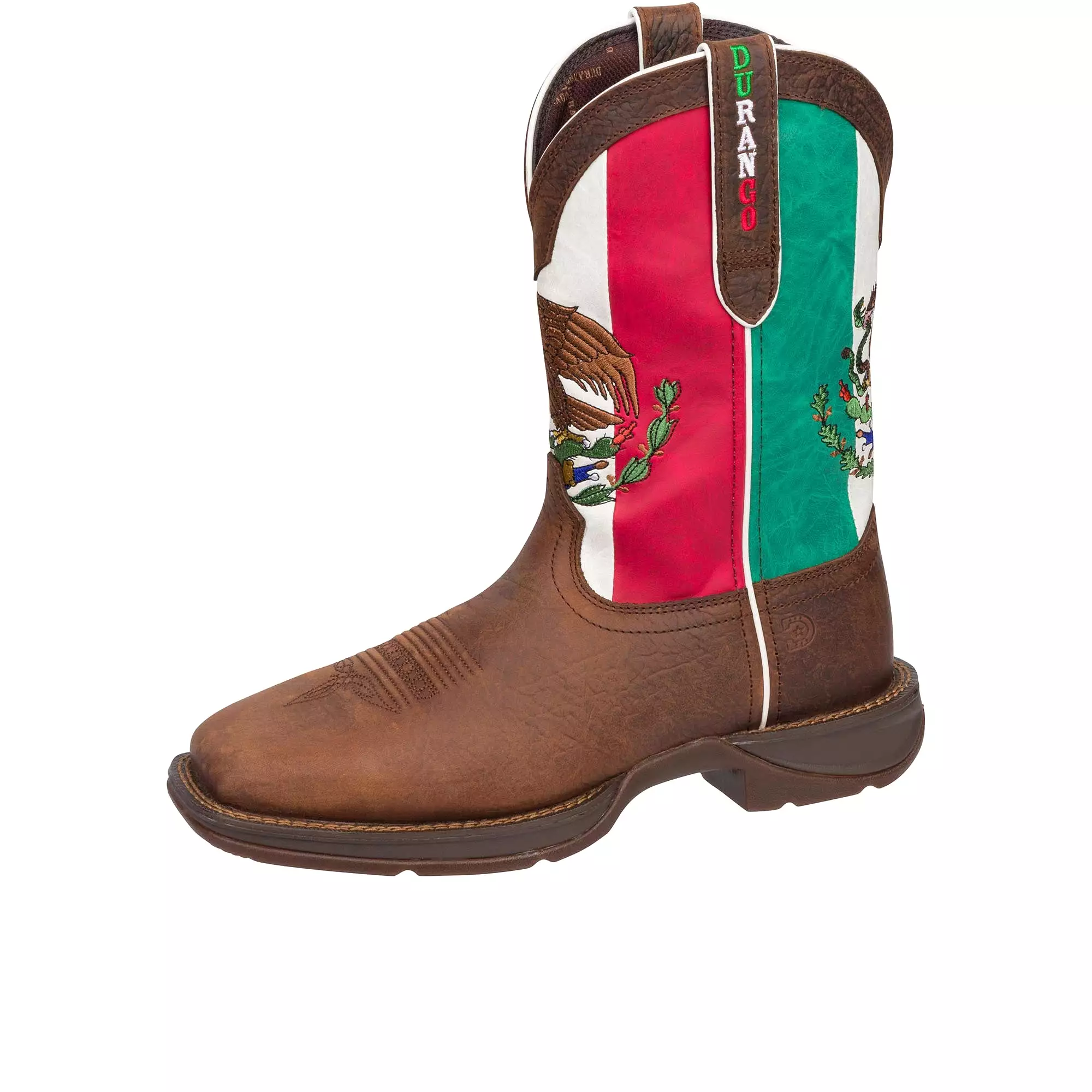 Durango Rebel Work Steel Toe Sandy Brown Mexico Flag