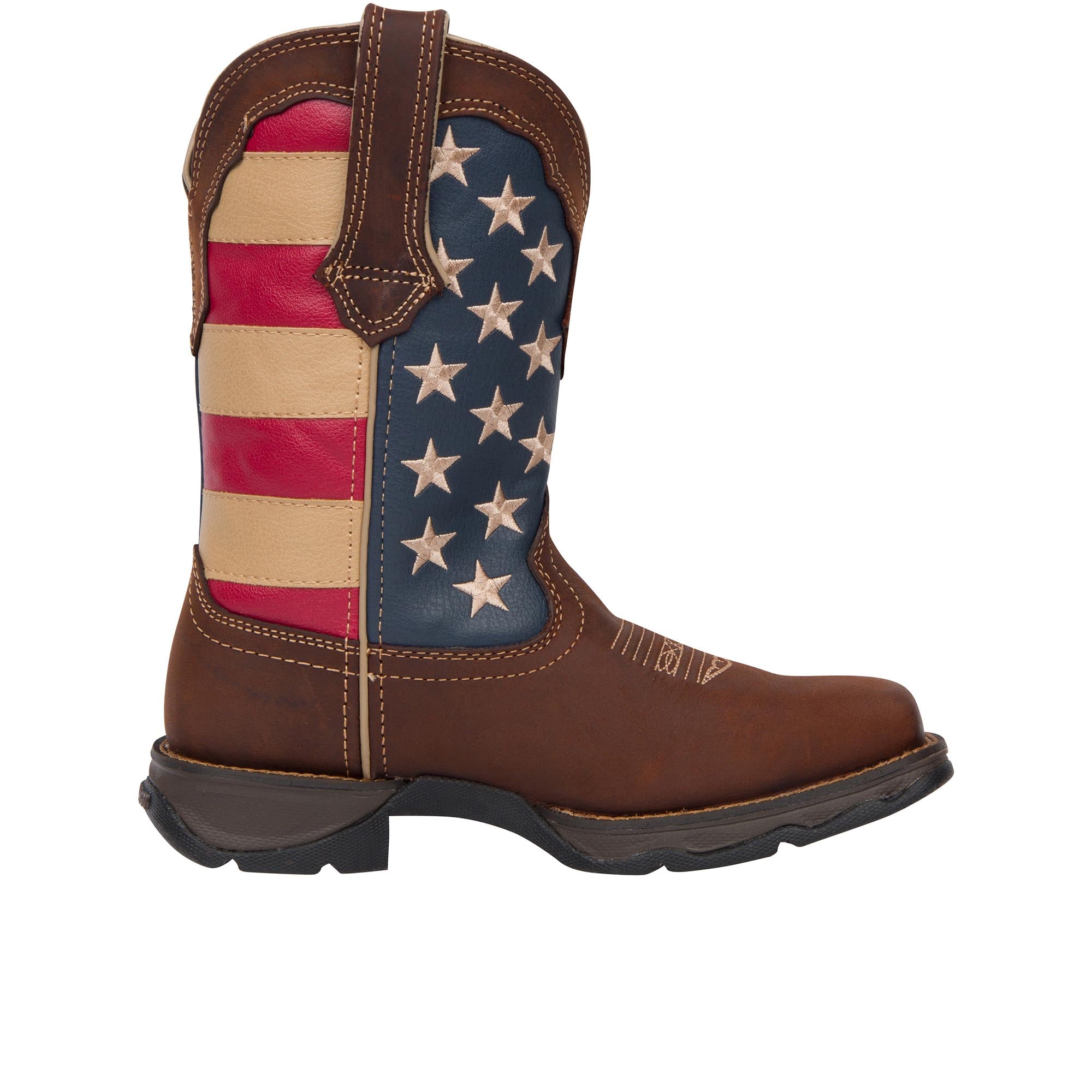 Durango Womens Lady Rebel Steel Toe Brown Union Flag