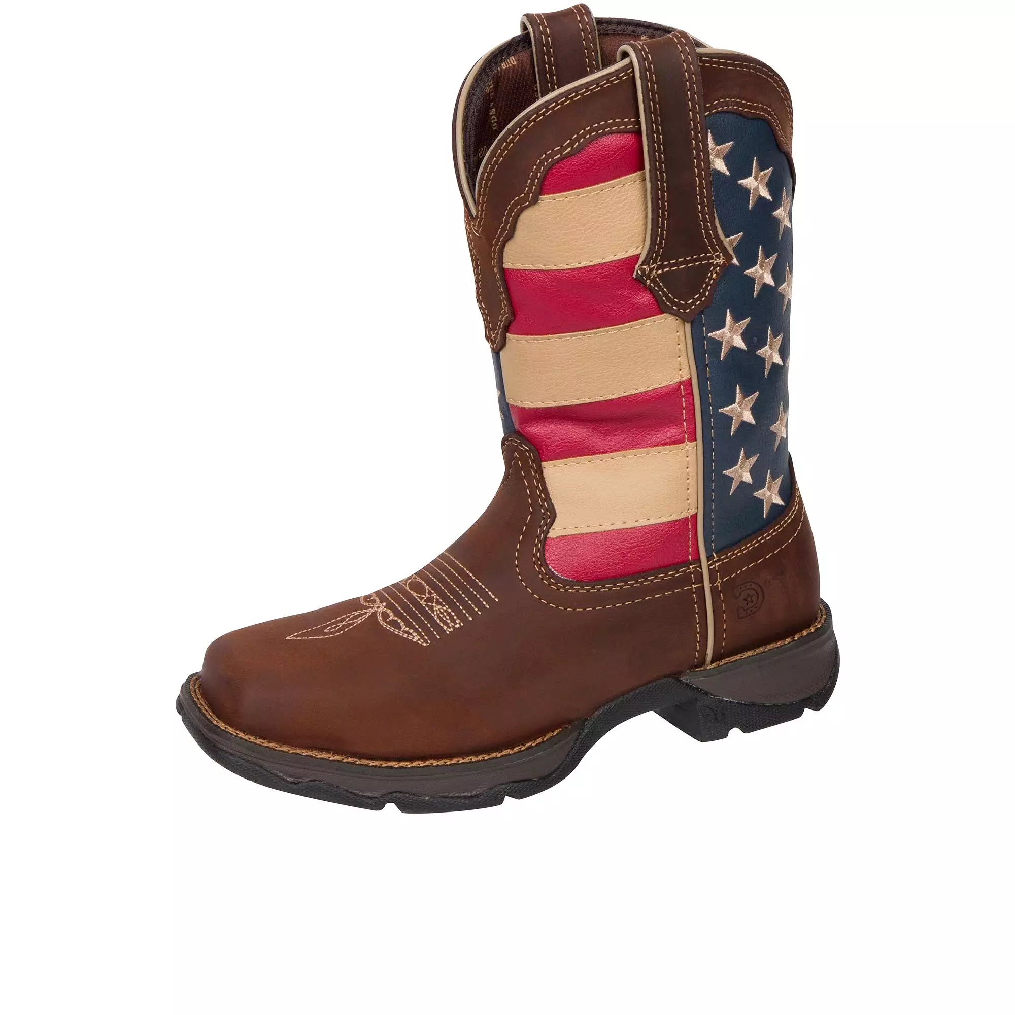 Durango Womens Lady Rebel Steel Toe Brown Union Flag