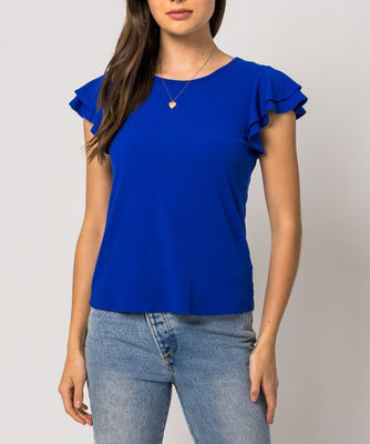 Flowy Sleeve Top - Royal Blue