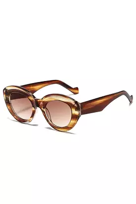 FRANKIE SUNGLASSES COFFEE STRIPE