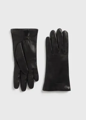 Leather gloves black