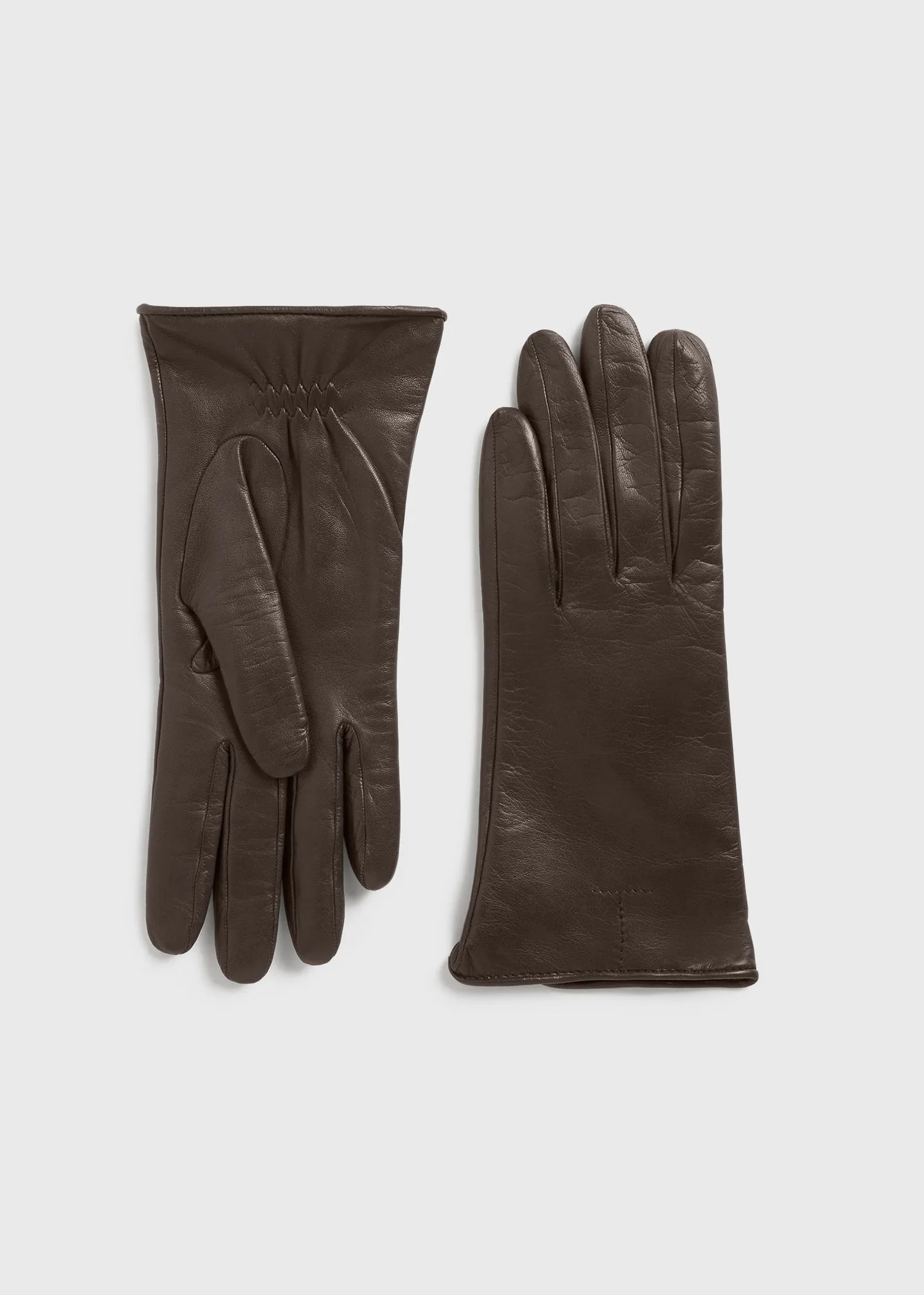 Leather gloves brown