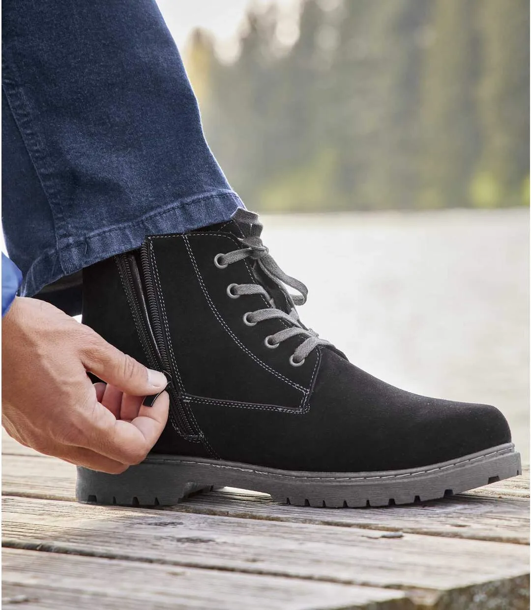 Men's Black Winter Boots