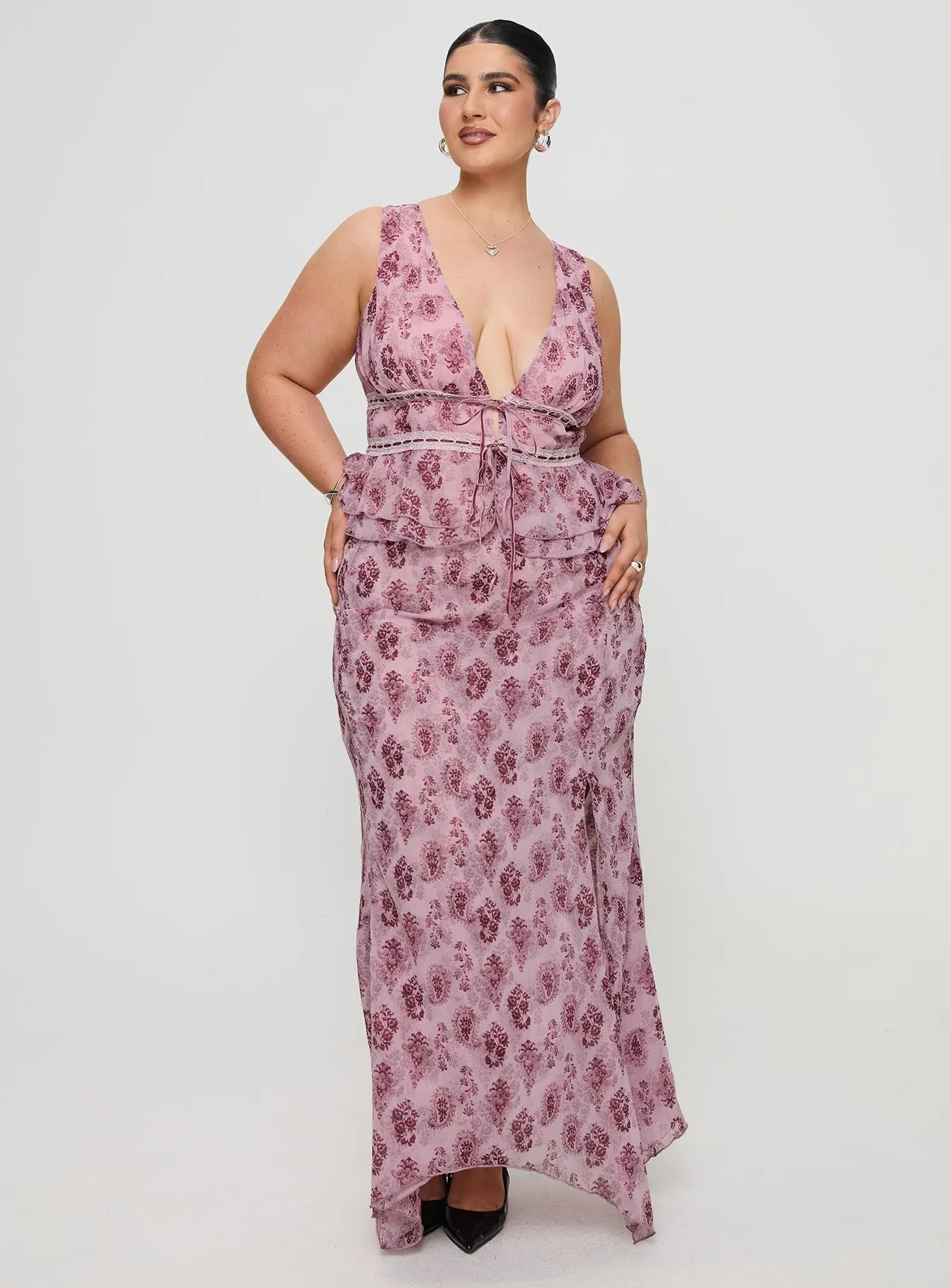 Nikolise Maxi Skirt Purple Curve