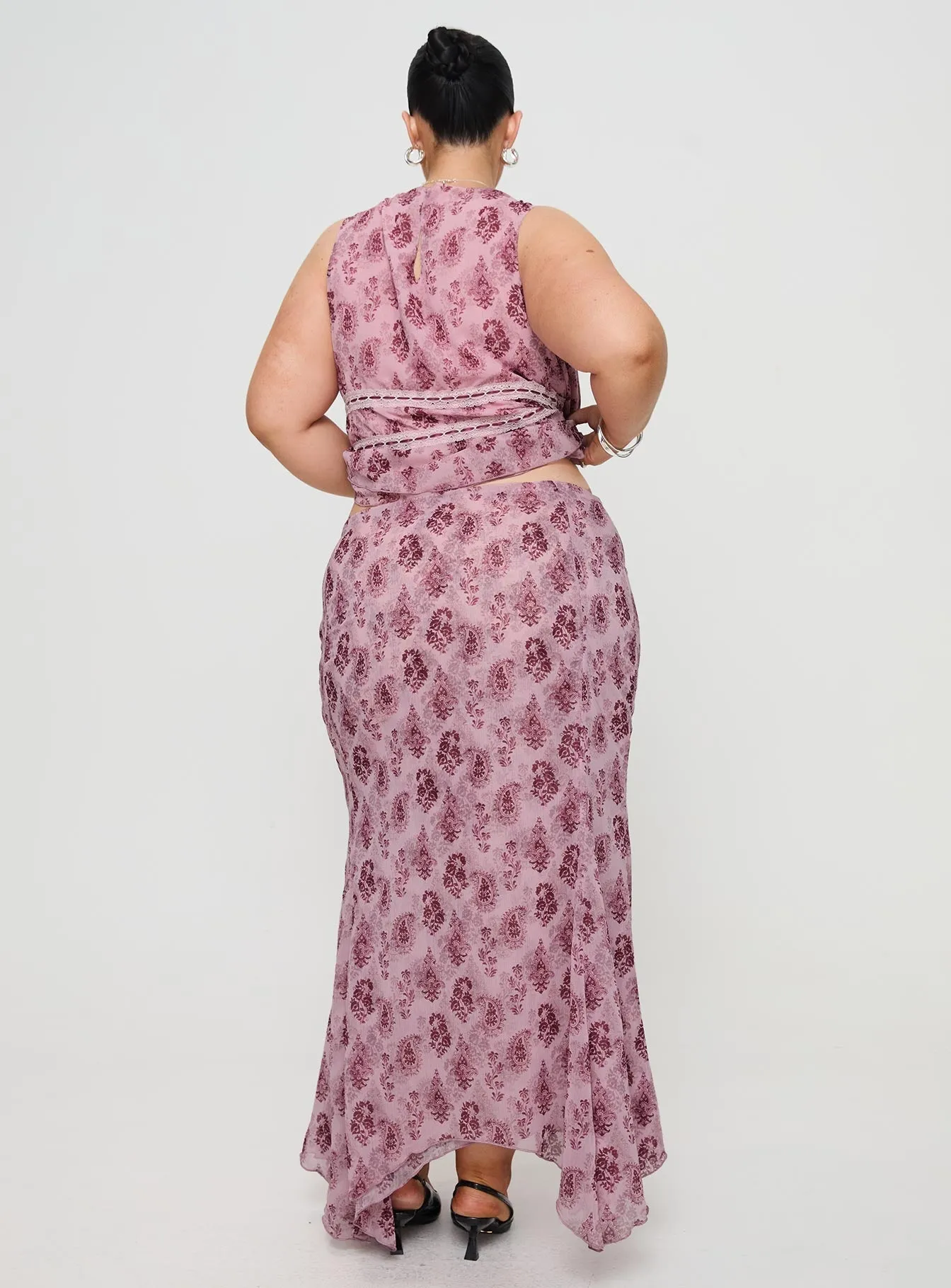 Nikolise Maxi Skirt Purple Curve