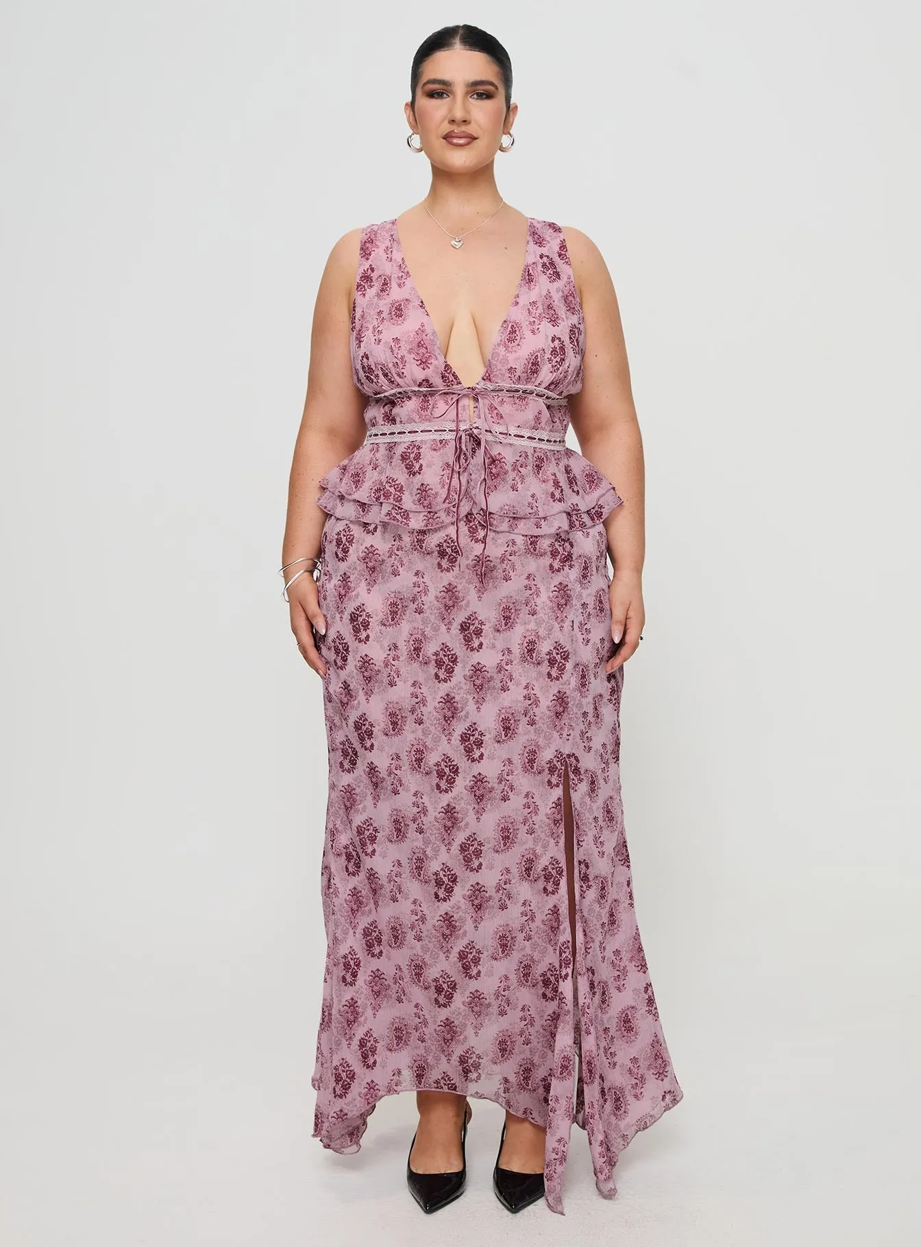 Nikolise Maxi Skirt Purple Curve