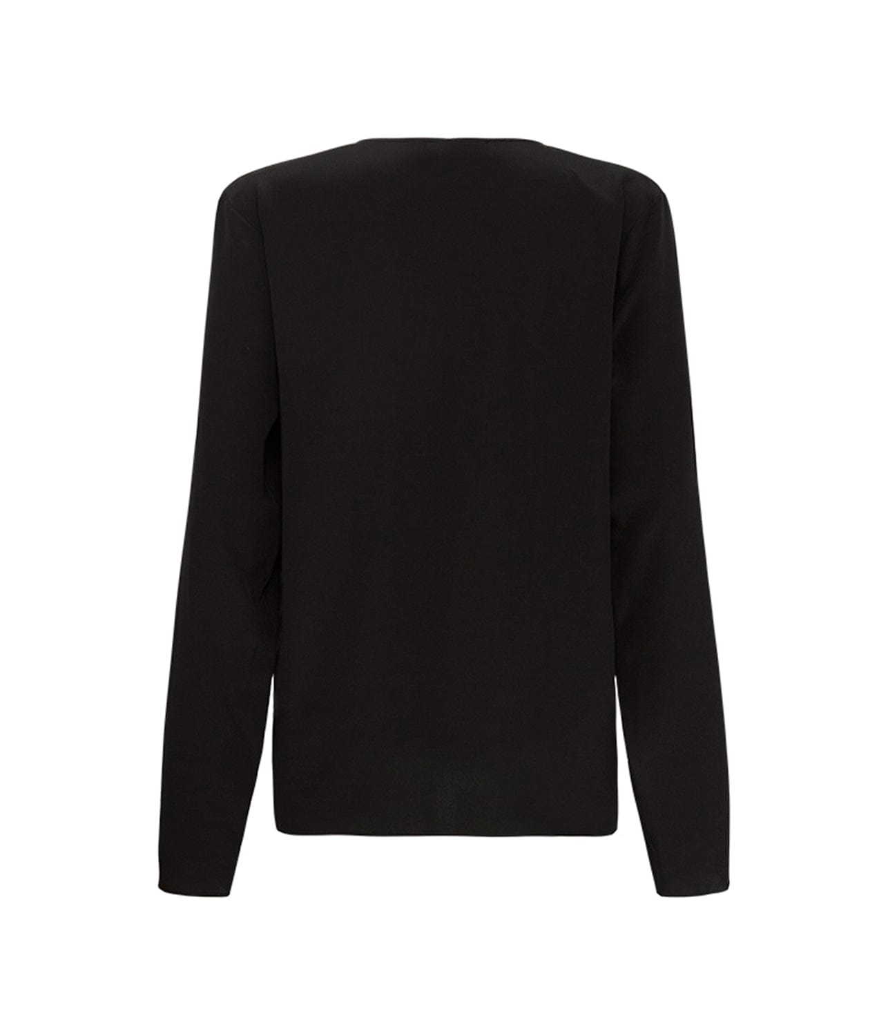 POPOVER TIE BLOUSE- BLACK