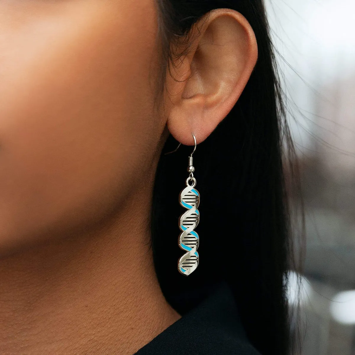 Rosalind Franklin DNA Earrings