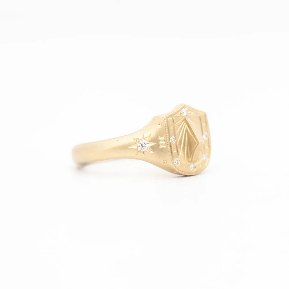 Sundial Signet Ring