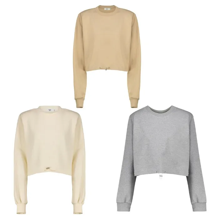 The Frankie Shop  |Plain Cotton Short Sleeves Cropped Tops